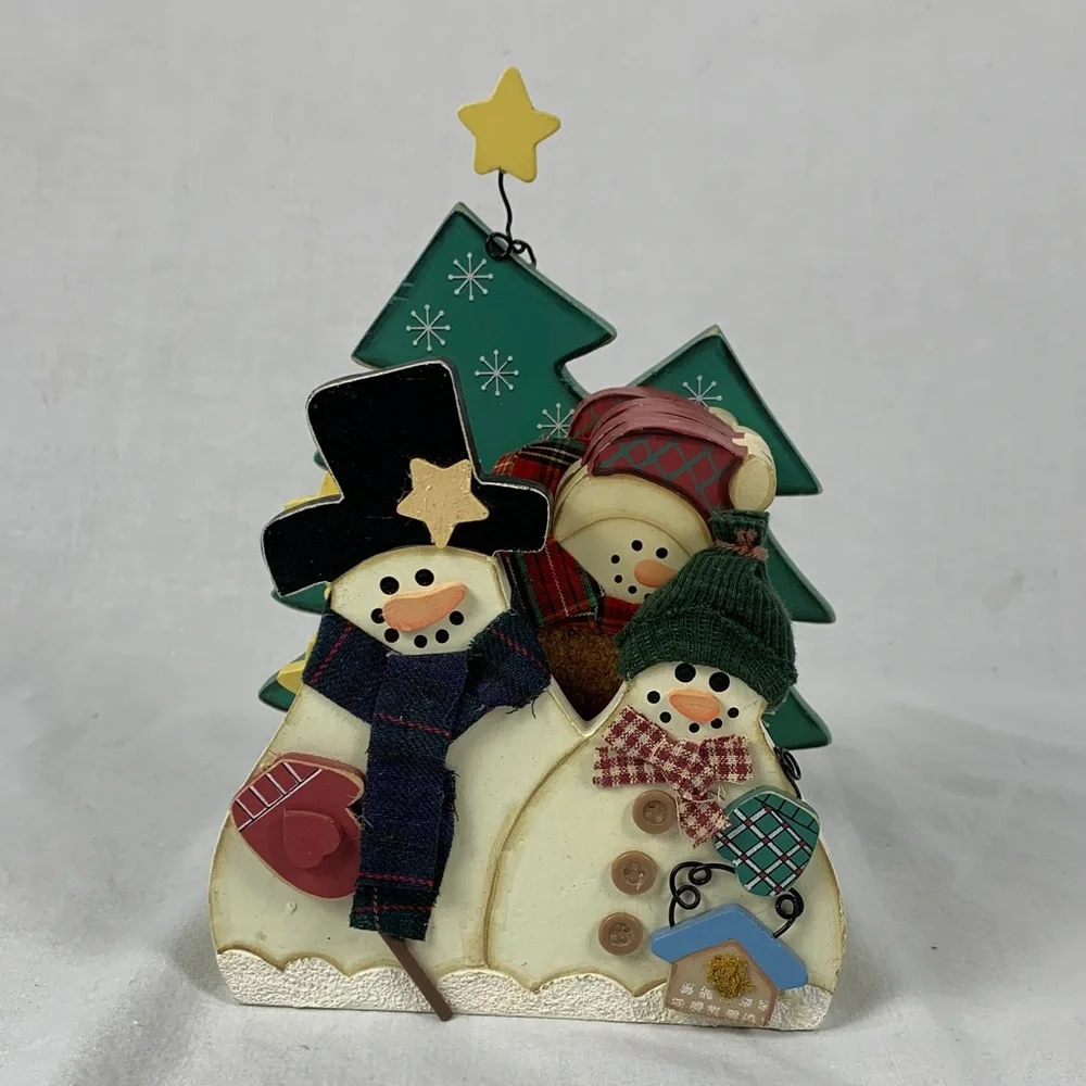 Festive Snowman Cork Coasters Set - Set of 6 Coasters and Storage Holder Holiday